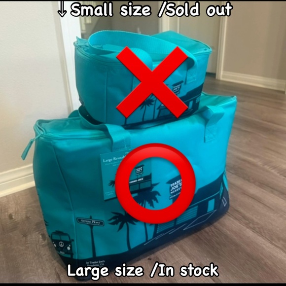 Trader Joe’s cooler bags 8 gallon (large size) - Picture 2 of 4